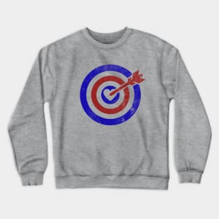 Shot through the heart (red and blue) Crewneck Sweatshirt